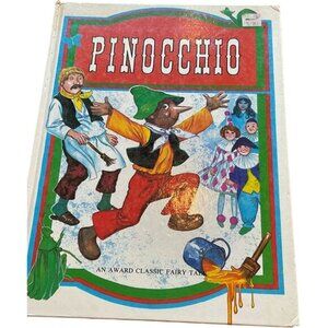 Vintage Pinocchio Hardcover Childrens Book By Award Publications